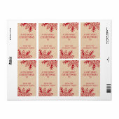 Whimsical volkskunst sneeuwvlok naar Kraft van cad Etiket (Full Sheet)