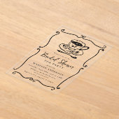 Whimsical Vrijgezellenfeest Tea Party Acryl Uitnodigingen (Laagn)