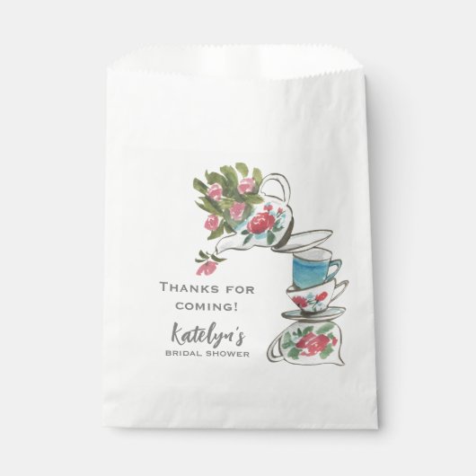 Whimsical Vrijgezellenfeest Tea Party Bedankzakje (Voorkant)