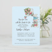 Whimsical Vrijgezellenfeest Tea Party Invitation Kaart (Staand voorkant)