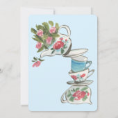 Whimsical Vrijgezellenfeest Tea Party Invitation Kaart (Achterkant)