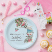 Whimsical Vrijgezellenfeest Tea Party Papieren Bordje (Feest)