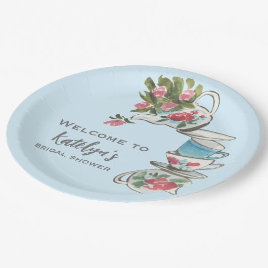 Whimsical Vrijgezellenfeest Tea Party Papieren Bordje (Gekanteld)