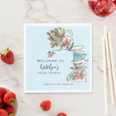 Whimsical Vrijgezellenfeest Tea Party Servet (Insitu)