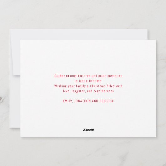 Whimsical Vrolijk Helder Foto Overlay Kerstmis Feestdagenkaart (Achterkant)