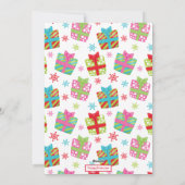 Whimsical Vrolijk & Helder Kerstcadeaus Feestdagenkaart (Achterkant)