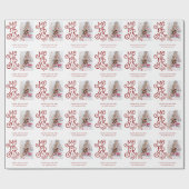 Whimsical Vrolijk Helder Naam Foto Patroon Cadeaupapier (Vlak)