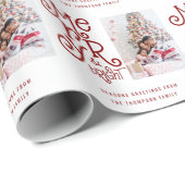 Whimsical Vrolijk Helder Naam Foto Patroon Cadeaupapier (Rol Hoek)