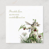 Whimsical Vrouw en Magische creaties Vierkante Visitekaartje (Achterkant)