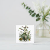 Whimsical Vrouw en Magische creaties Vierkante Visitekaartje (Staand voorkant)