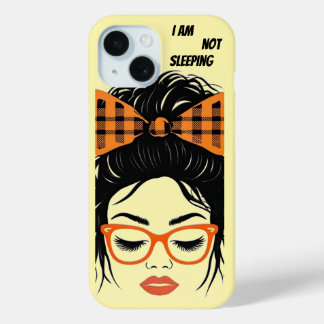 Whimsical Vrouw met sinaasappels bril iPhone 15 Case