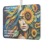 Whimsical Vrouw Volwassen & Angstig Met Zonnebloem Luchtverfrisser (Links)