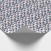 Whimsical Vrouwen: Cartoon Gezichtskunst Cadeaupapier (Hoek)