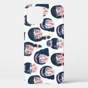 Whimsical Vrouwen: Cartoon Gezichtskunst Case-Mate iPhone Case