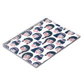 Whimsical Vrouwen: Cartoon Gezichtskunst Notitieboek (Linkerzijde)