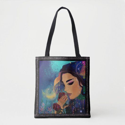 Whimsical vrouwen met rozen tote bag (Voorkant)