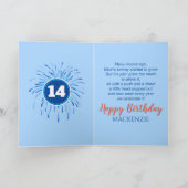 Whimsical vuurwerk geboren in november Verjaardag Kaart (Binnen)