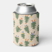 Whimsical Walking Christmas Trees Patroon Blikjeskoeler (Blikje Achterkant)