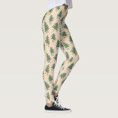 Whimsical Walking Christmas Trees Patroon Leggings (Rechts)