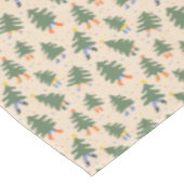 Whimsical Walking Christmas Trees Patroon Tafelkleed (Gekanteld)