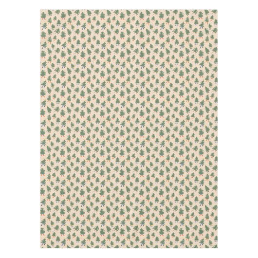 Whimsical Walking Christmas Trees Patroon Tafelkleed (Voorkant)