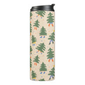 Whimsical Walking Christmas Trees Patroon Thermosbeker (Gedraaid links)