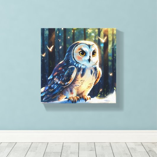 Whimsical Wall Art voor wijsheid, charme, geluk Canvas Afdruk (Insitu (Houten vloer))