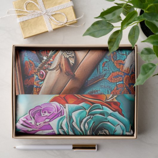 Whimsical Walrus Hippo Decoupage Tissuepapier (Geschenk)