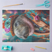 Whimsical Walrus Hippo Decoupage Tissuepapier (Craft)