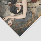 Whimsical Waltz Art Nouveau Droom in Rust & Zilver Tissuepapier (Detail)