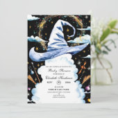 Whimsical Wand Wizard Pet Baby shower Kaart (Staand voorkant)