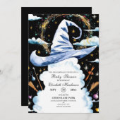 Whimsical Wand Wizard Pet Baby shower Kaart (Voorkant / Achterkant)