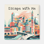 Whimsical Wanderlust Dreamscape Journey Magnet (Voorkant)