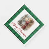 Whimsical Warm Gathering Kerst Scene Servetten (Hoek)