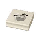 Whimsical Wasbeer & Chocolade Sprinkle Cupcake Rubberstempel (Stempel)