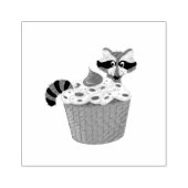 Whimsical Wasbeer & Chocolade Sprinkle Cupcake Rubberstempel (Afrduk)