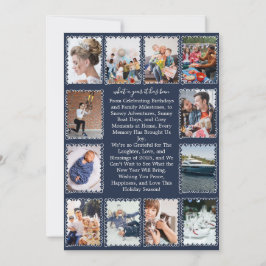 Whimsical Wat een jaar Fotocollage Kerstmis Kaart