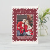 Whimsical Wat een jaar Fotocollage Kerstmis Kaart (Staand voorkant)