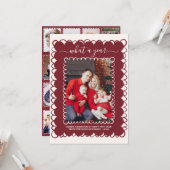 Whimsical Wat een jaar Fotocollage Kerstmis Kaart (Voorkant / Achterkant in situ)