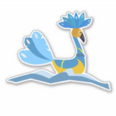 Whimsical Waterbird Sticker (Voorkant)