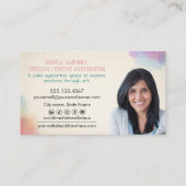 Whimsical Watercolor and pen Art Therapist Visitekaartje (Achterkant)