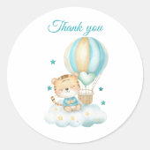 Whimsical Watercolor baby tiger Thank You Sticker (Voorkant)