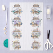 Whimsical Watercolor Beach Floral Shell Decoupage Tissuepapier (Craft)