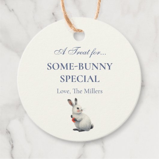 Whimsical Watercolor Bunny  Easter Brunch  Bedankjes Labels (Voorkant)
