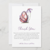 Whimsical Watercolor Butterfly Baby Shower Bedankkaart (Voorkant)