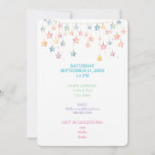 Whimsical Watercolor Candy Birthday Invitation Kaart (Achterkant)