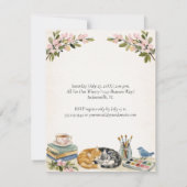 Whimsical Watercolor Cats Birthday Party | Kaart (Achterkant)