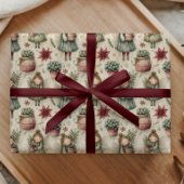 Whimsical Watercolor Christmas Fairy Garden Gift Cadeaupapier