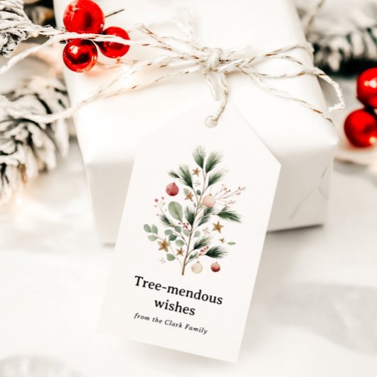 Whimsical Watercolor Christmas Tree Personalized Cadeaulabel