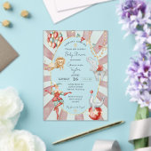 Whimsical Watercolor Circus Carnival Baby Shower Acryl Uitnodigingen (Insitu (Huwelijk))